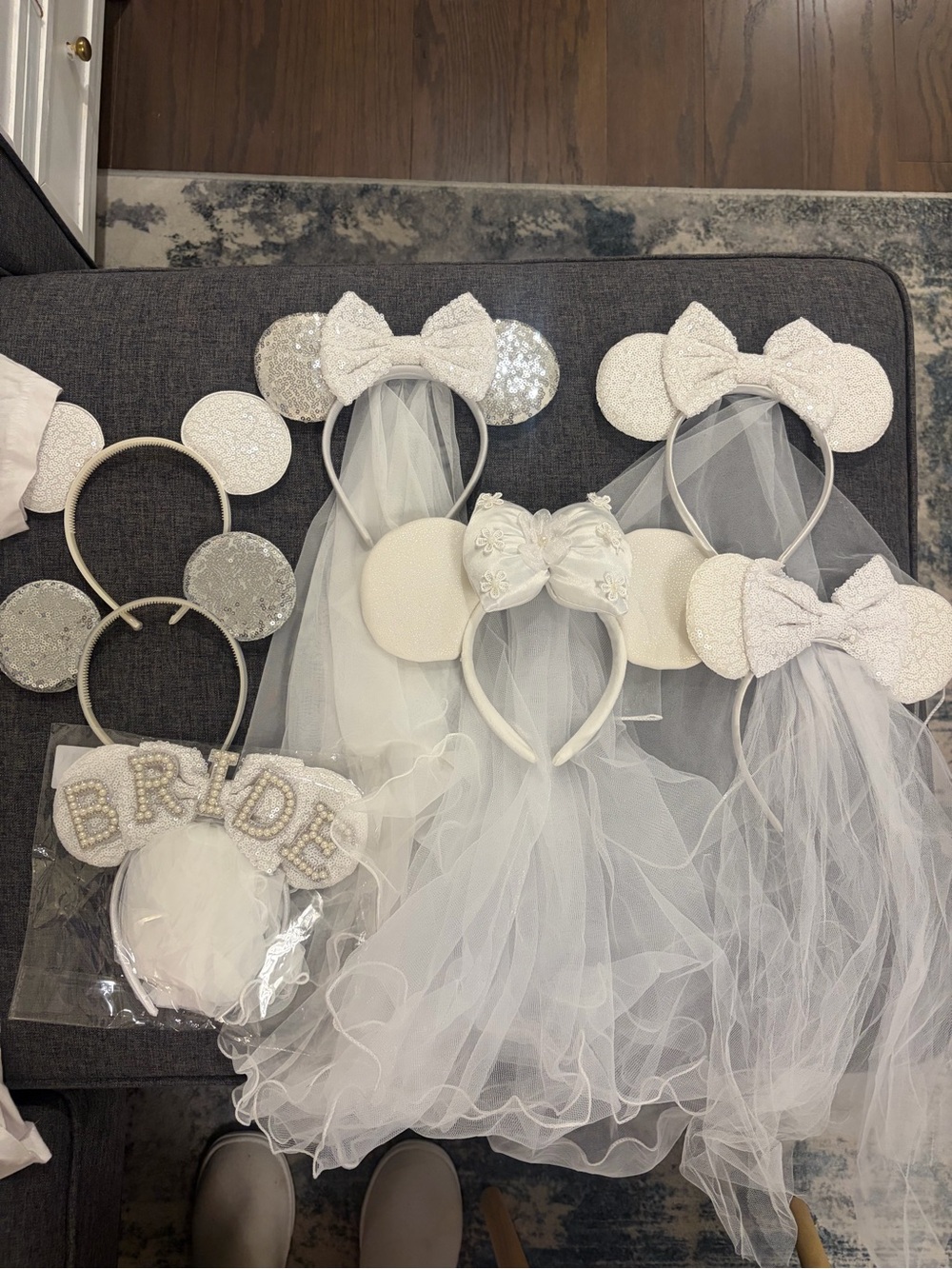 Disney White Bride Ear Bundle and T Shirt
